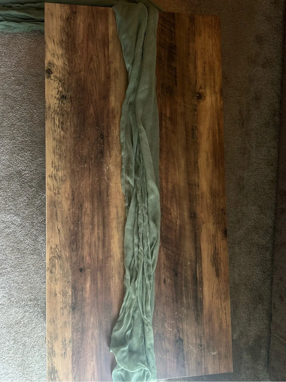 Sage Green Cheesecloth Table Runners